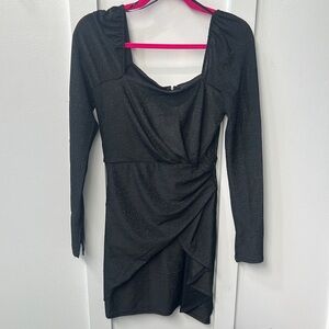 Francesca’s NWT black glitter dress